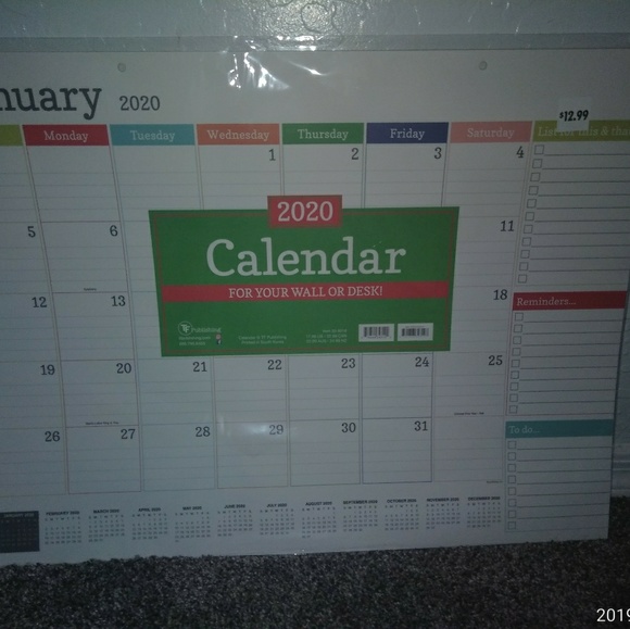 Calendar Other - 2020 huge desk or wall calendar